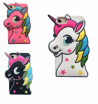 $4.95 • Buy IPhone 6 6S 7 8 Plus 5S SE Star Unicorn 3D Cartoon Soft Silicone Cute Case Cover