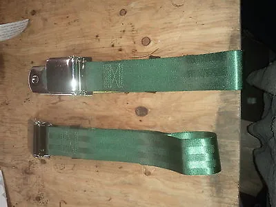 Green Chrome Latch Vintage Car Seat Belts C10 Truck Ford 4x4 Gmc Vw K5 Bronco Gm • $118