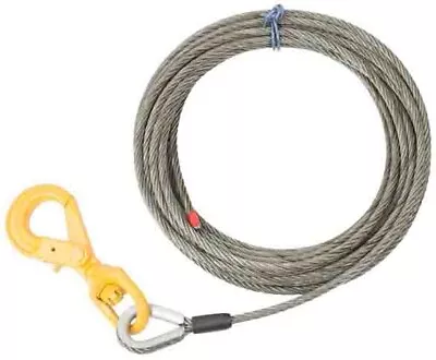 1/2  X 75' Winch Cable Rope Wrecker Tow Truck Rollback - Steel Core W/ Hook ... • $169.99