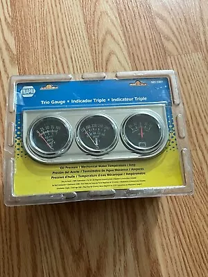 Napa Trio Gauge Oil Pressure / Mechanical Water Temp / Amp 501-1457 • $39.99