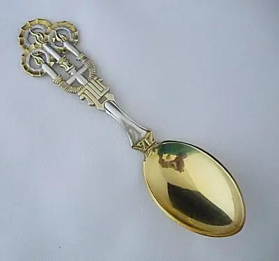 A Michelsen - Epiphany Candles - Danish Gilded Sterling Silver Spoon - 1917 • $74.95