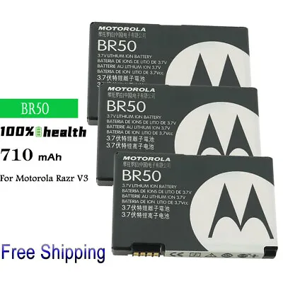 3 PCS BR50 710mAh Battery Fits For Motorola Razr V3 V3C V3I V3M V3X V3T V6 • $19.86