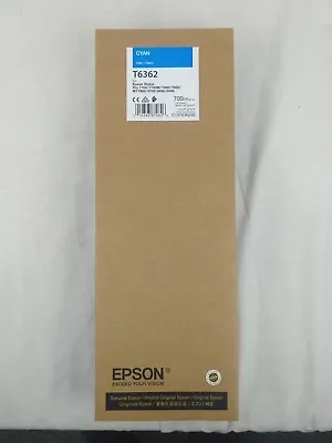 11/2022 New EPSON T6362 Cyan Ink 700ml For Stylus Pro 7890/7900/9890/9900 • $29.99