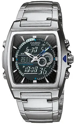 Casio Edifice Men's Quartz Ana-Digi Silver-Tone Bracelet 40mm Watch EFA120D-1AV • $64.99