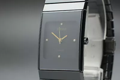 [Near MINT] RADO 205.0295.3 4 Stones Ceramic Men's Black Watch From JAPAN • $1674.21