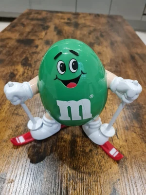 £10 • Buy M&M's Official Vintage Sweet Dispenser Green Skier 1991 Used