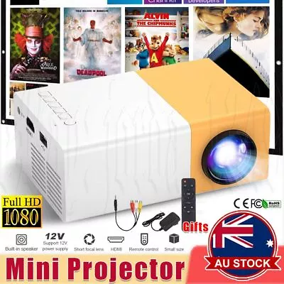 $38.95 • Buy 4K Portable Pocket Projector HDMI USB HD 1080P LED Home Theater Video Projector