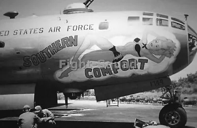 WW2 Picture Photo Nose Art On B-29 Superfortress Southern Comfort Pin Up 3909 • $5.95