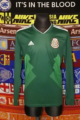 4.5/5 Mexico Adults L 2017 Original L/s Football Shirt Jersey Trikot Soccer  • £69.59