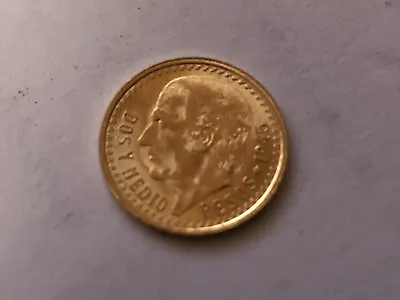 1945 Gold Mexican 2.5 Peso Uncirculated Mexico Gold Dos Y Medio Pesos • $229.99