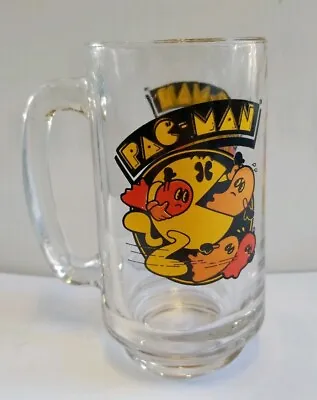 Vintage Pac Man Ghosts Arcade Mug Glass Cup Beer Stein Bally Midway 1982 Pacman • $27.94