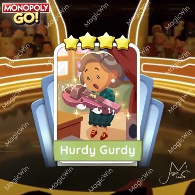 1x Hurdy Gurdy Monopoly GO 4 Stars Sticker (INSTANT SEND) • $2.49