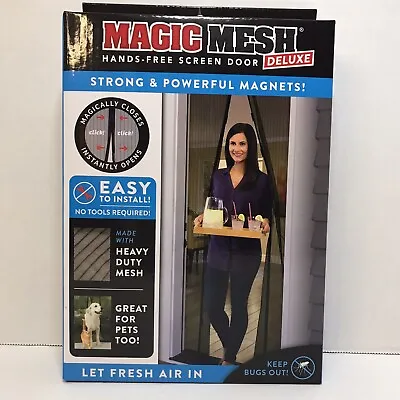 Magic Mesh Deluxe Hands Free Magnetic Screen Door 39 X83  - Black (MM011124) • $8.99