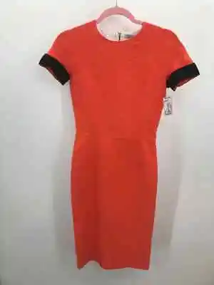 Pre-Owned Victoria Beckham Orange Size 8 Midi Short Sleeve Dress • $191.99