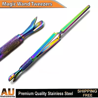 Nail Pusher Magic Wand Tweezers Nails Removal Manicure Pedicure Instruments • $8.47