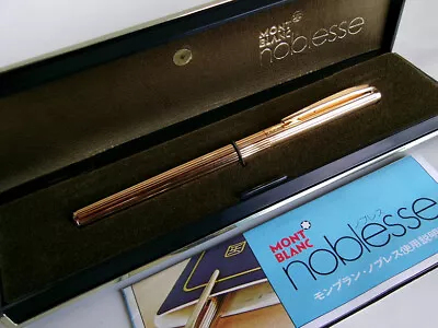 Montblanc Noblesse Fountain Pen Gold Plated 14K M Nib • $159.99