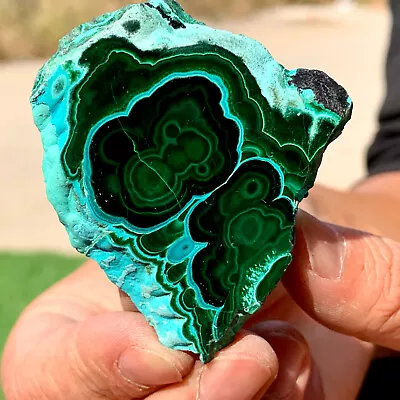 63G Natural Chrysocolla/Malachite Transparent Cluster Rough Mineral Sample • $59.25