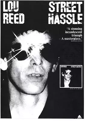 £3.99 • Buy LOU REED  POSTER. STREET HASSLE.  Approx A3 Repro. Velvet Underground.