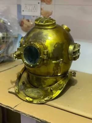 Antique Morse Diving Divers Helmet Mark V Navy Boston Marine Scuba Helmet W Base • $185