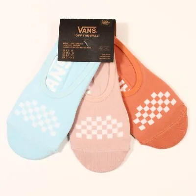Vans Off The Wall Women's No Show Liners Socks - 3 Pack Size 6.5-10 • $17.99