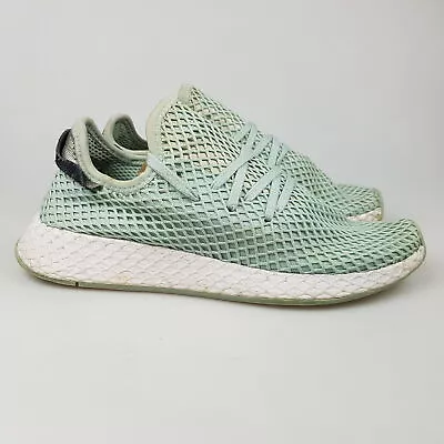 Women's ADIDAS 'Deerupt' Sz 9 US Runners Shoes Green Low | 3+ Extra 10% Off • $41.99