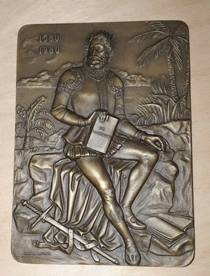 £15.75 • Buy Camões Death Anniversary / Lusiadas / Bronze Medal/Plaque By Cabral Antunes