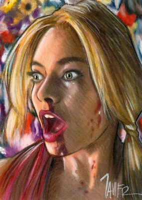 Batman HARLEY QUINN Margot Robbie SUICIDE SQUAD SKETCH Card PRINT Open Edition • $18.67