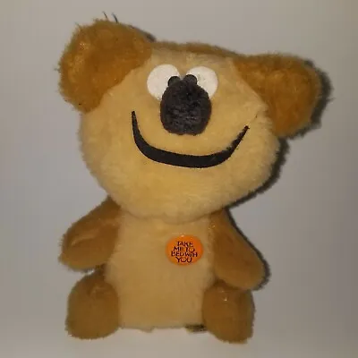 VTG Take Me To Bed With You Plush Toy Bear Tan Brown Commonwealth Pennsylvania • $42.46