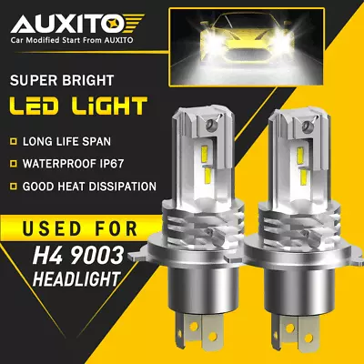AUXITO Super Bright H4 9003 LED Headlight Kit Bulb High Low White 40000LM EOA • $25.64