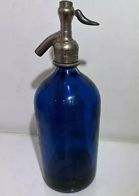 Antique/ Vintage Blue Green Glass Soda Seltzer Bottle Argentina • $125