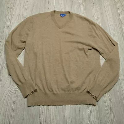 MARTIN + OSA Sweater Womens XL Beige Italian Cashmere V Neck Long Sleeve • $27.44