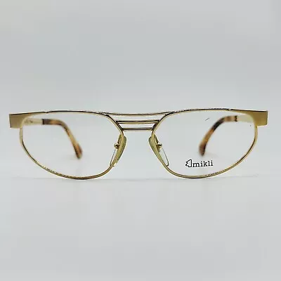 Alain Mikli Eyeglasses Ladies Angular Gold Mod. 2115 Triple Steg Vintage 80s New • $99.58