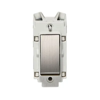 Crabtree 4550/7SS/WH Grid Light Switch 2 Way - Stainless Steel White Trim • £9.50