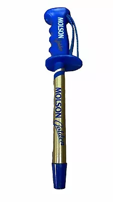 Molson Golden Beer Tap Handle Ski Pole 12  Blue & Gold Skiing Man Cave Decor • $9.99