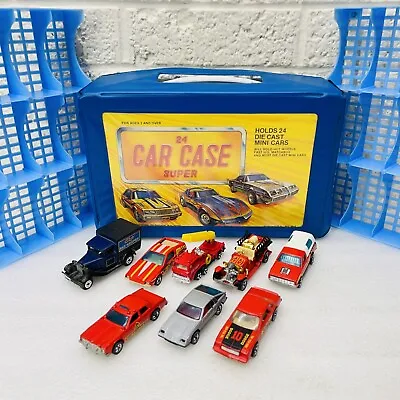 Lot Of 8‼ VTG‼ Hot Wheels Matchbox Diecast Cars & Tara 24 Car Case • VGUC‼ • $18.95