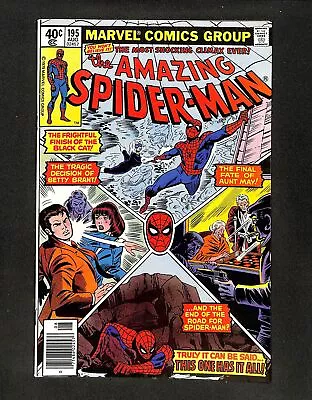 Amazing Spider-Man #195 Newsstand Variant 2nd Appearance Black Cat! Marvel 1979 • $0.99