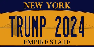 TRUMP 2024 NEW YORK Vanity Novelty  License Plate VOTE TRUMP • $12.79