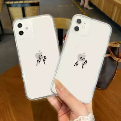 Funny Matchstick Men Clear Phone Case For IPhone 15 14 13 Pro Max Plus • £12.64