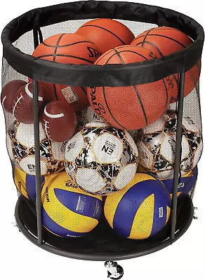 Ball Storage Cart Ball Storage Bin For Balls Swimming Gear Toy 48 Gals Mesh  • $81.99