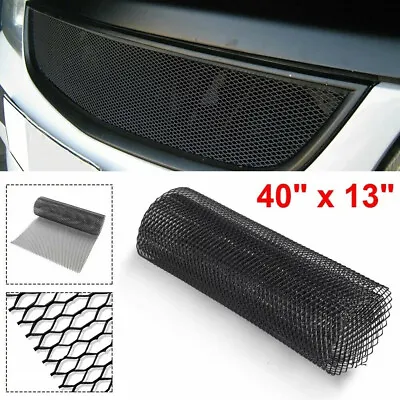 Aluminum Mesh-Grill Cover Car Bumper Fender Hood Vent Grille Net 40''x13'' Black • $21.05