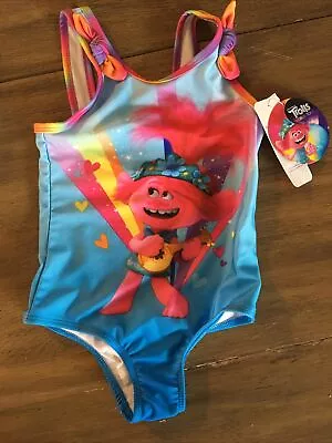 Disney Trolls World Tour Girls 3T Swimsuit NWT SPF 50+ • $4.99