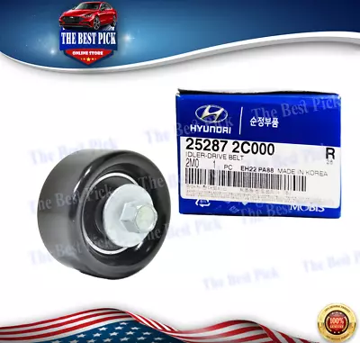 ⭐GENUINE⭐ V-Belt Idler Pulley For 2010-14 Hyundai Genesis Coupe 2.0L 252872C000 • $29.31