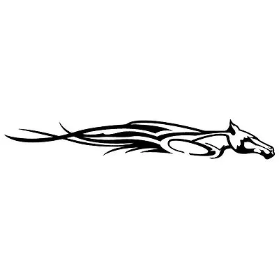 Horse Head And Mane Tribal Art Designhorse Floattrailers Car Decal Sticker • $2.79