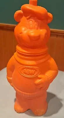 Vintage 1994 A&W Root Beer Orange Rooty Bear Plastic Souvenir Bottle Cup NoStraw • $12