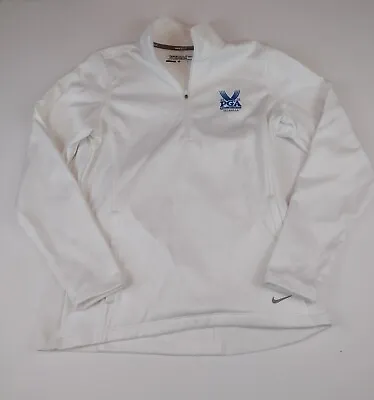 Nike Golf Tour Performance PGA 1/4 Zip White Pullover Jacket Large • $29.99