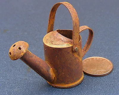 Large Rusty Watering Can Tumdee 1:12 Scale Dolls House Miniature Accessory • £3.49