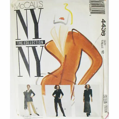 Vintage McCalls 4438 NY The Collection Sewing Pattern Size 12 Jacket Skirt Pants • $9.99