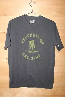 Under Armour Wounded Warrior Project UA Mens T Shirt Medium HeatGear Gray • $13.45