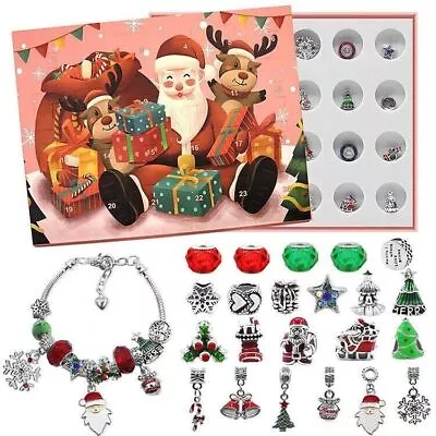 Charm Bracelet Making Kit Girls Christmas Countdown Advent Calendar 24-days • $22.70