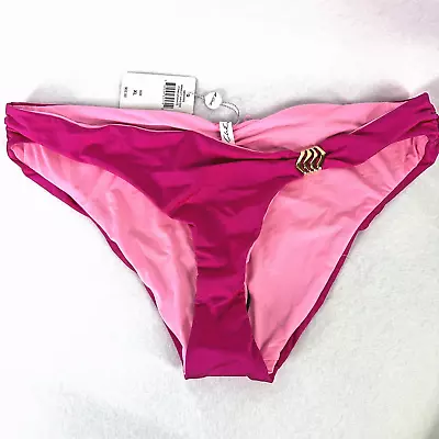 A.che Winslet Hipster Pomegranate Bikini Bottom XL Hot Pink Barbiecore Gold NEW • $24.65